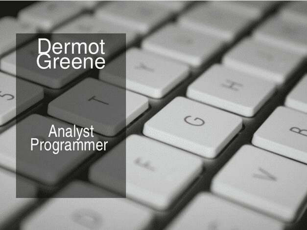 CV de Dermot Greene - page de présentation