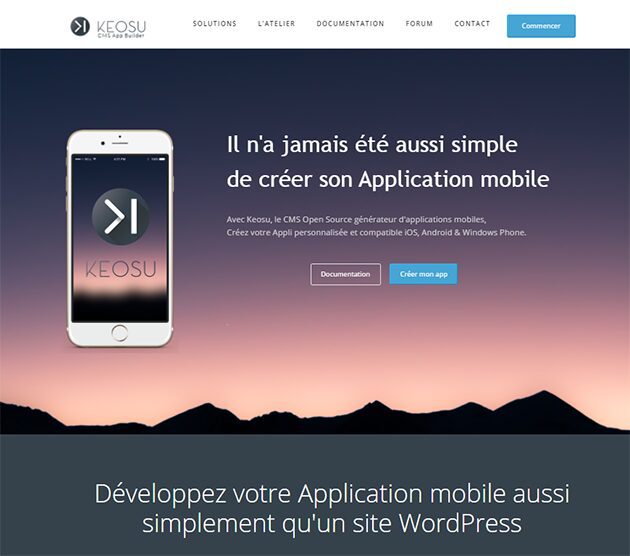 créer une application mobile