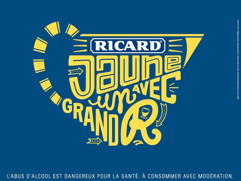La nouvelle campagne d'affichage de Ricard, "Jaune avec un grand R"