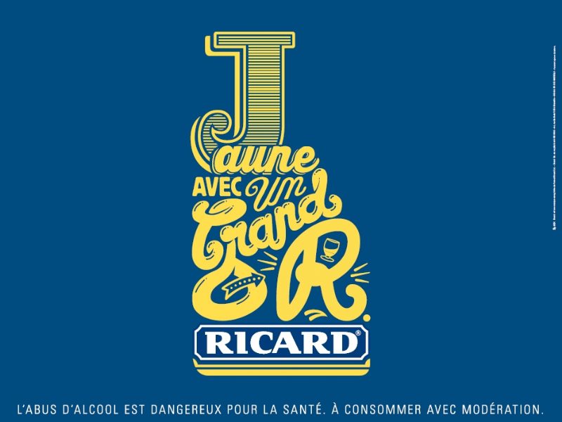 La nouvelle campagne d'affichage de Ricard, "Jaune avec un grand R"