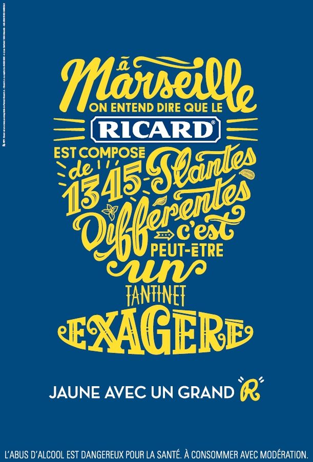 La nouvelle campagne d'affichage de Ricard, "Jaune avec un grand R"