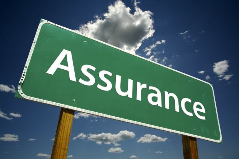assurance road sign