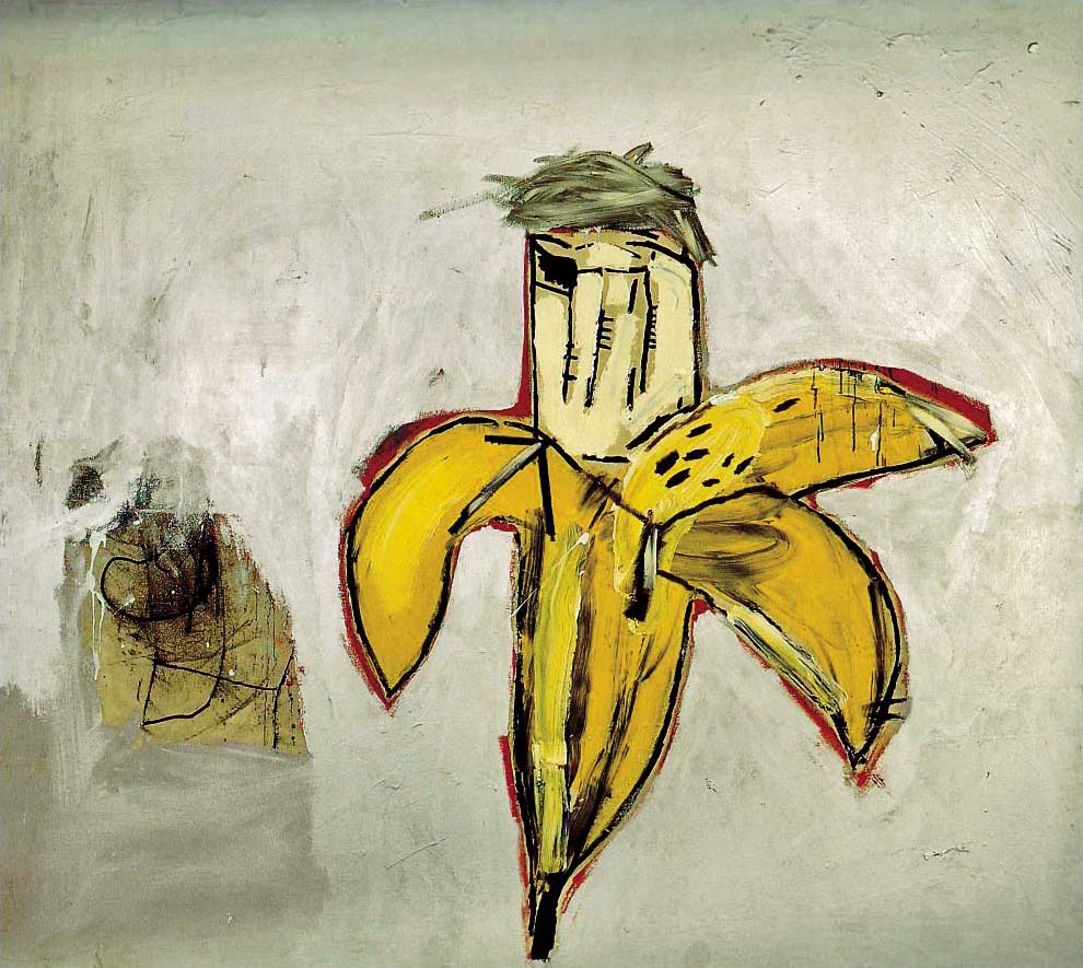 Jean-Michel Basquiat, "Portrait as Warhol as Banana"