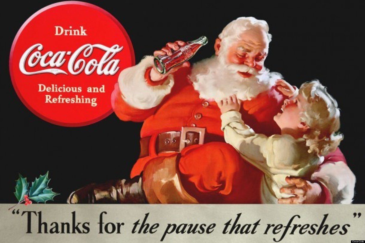 Coca Cola dessine le Père Noel pour sa publicité en 1931