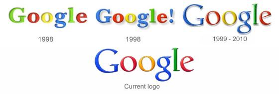 évolution logo google