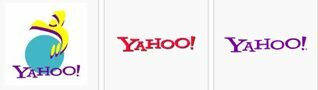 evolution du logo Yahoo