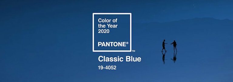 Header couleur Pantone 2020 classic blue agence creads
