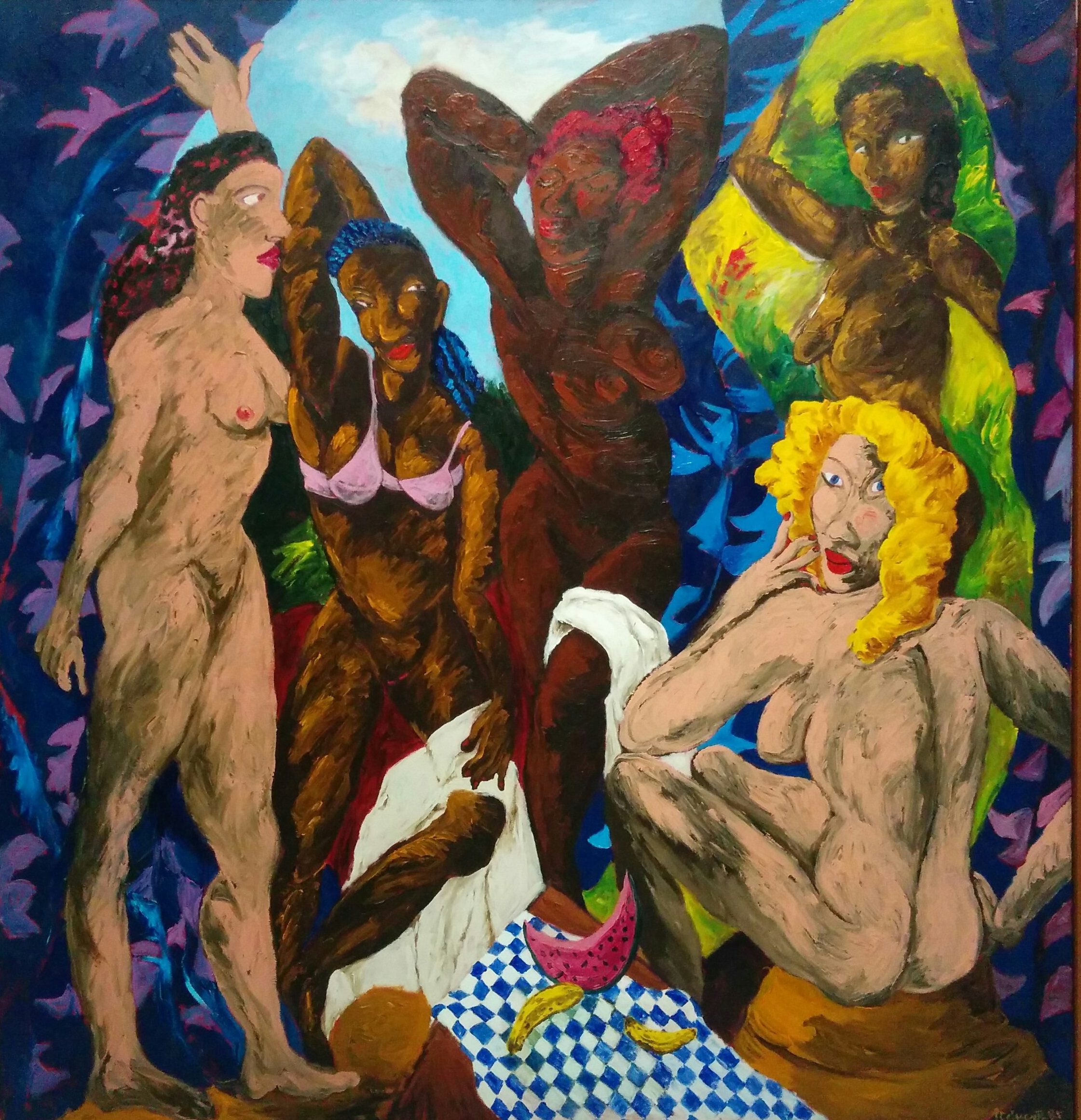 Robert Colescott. Les Demoiselles d'Alabama: Vestidas (1985)