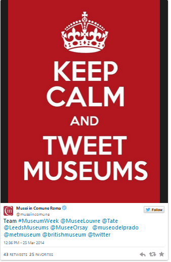 Keep Calm and tweet museums
