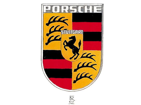 Logo Porsche finalisé par Franz Reimspiess