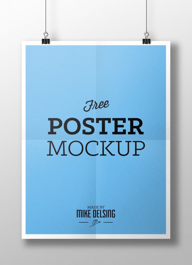 Mockup de poster suspendu