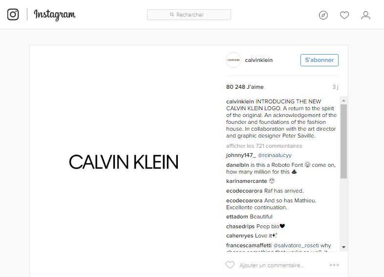  nouveau logo Calvin Klein