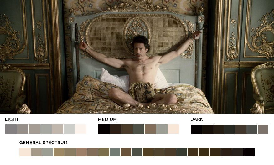 palettes de couleurs des grands films