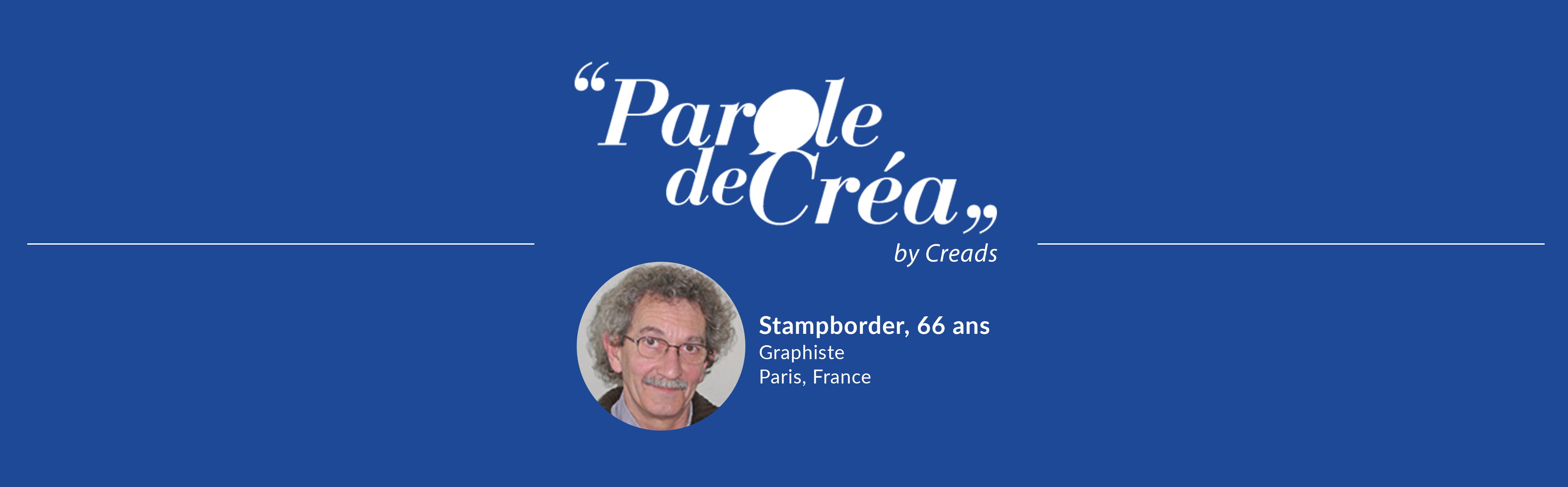 Paroles de Stampborder, 66 ans, Graphiste