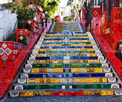 The stairway Selaron in Rio de Janeiro