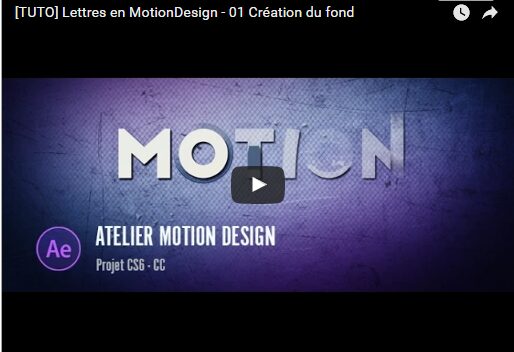 tutos spécial motion design