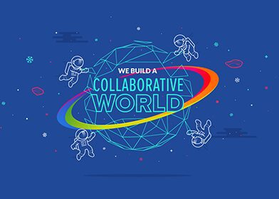 valeurs de creads - we build a collaborative world - wallpaper