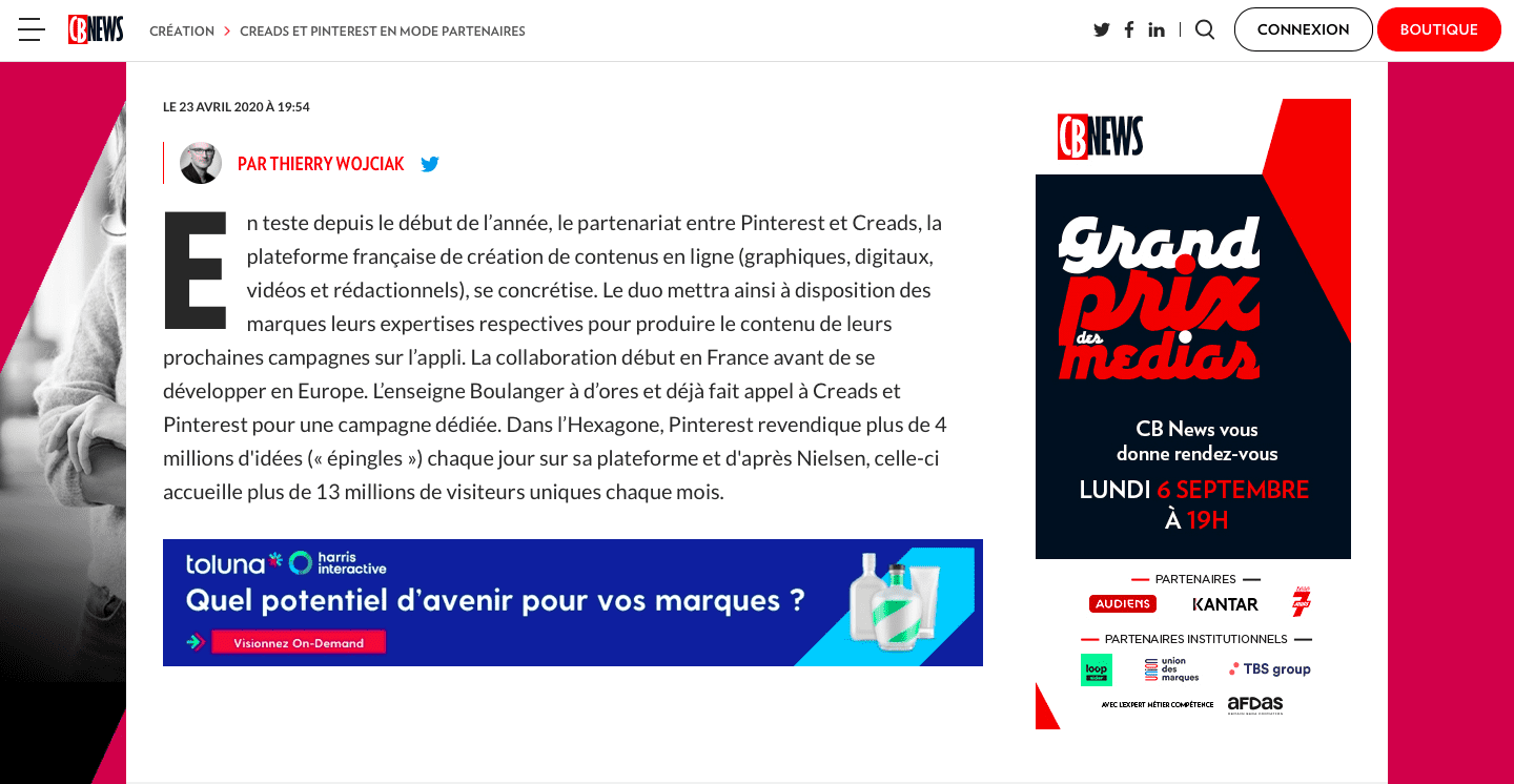 capture d écran cb news
